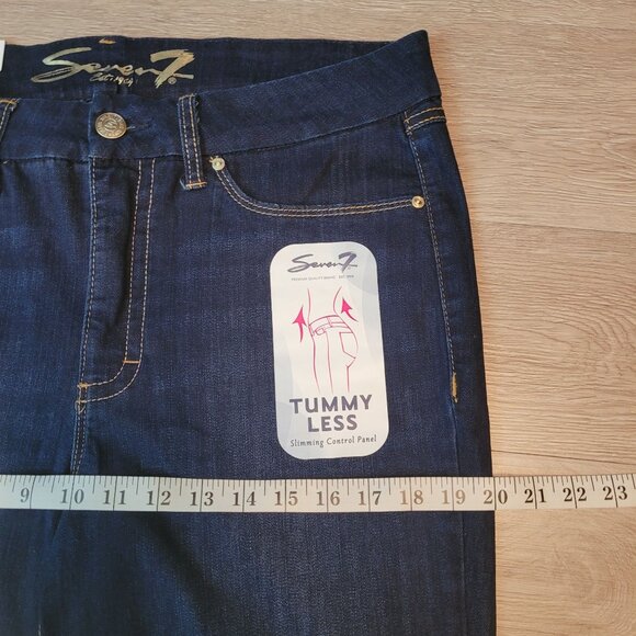 Seven7 Jeans Size 14 Tummyless High Rise Skinny Montreal Dark Wash NWT - Picture 9 of 13